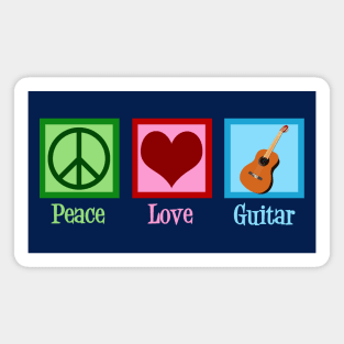 Peace Love Guitar Magnet